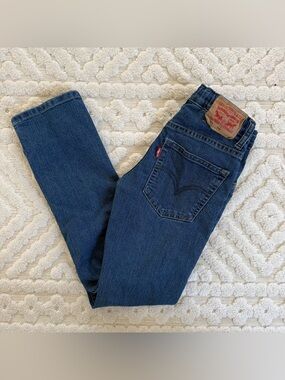 (B) Levi’s 511 Slim Flex Jeans Boys Size 10 Adjustable Waist Medium Wash Denim